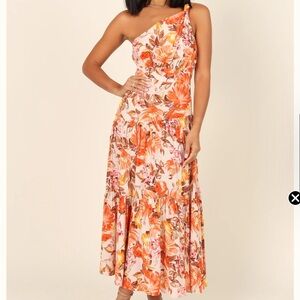 Floral One-Shoulder Dress